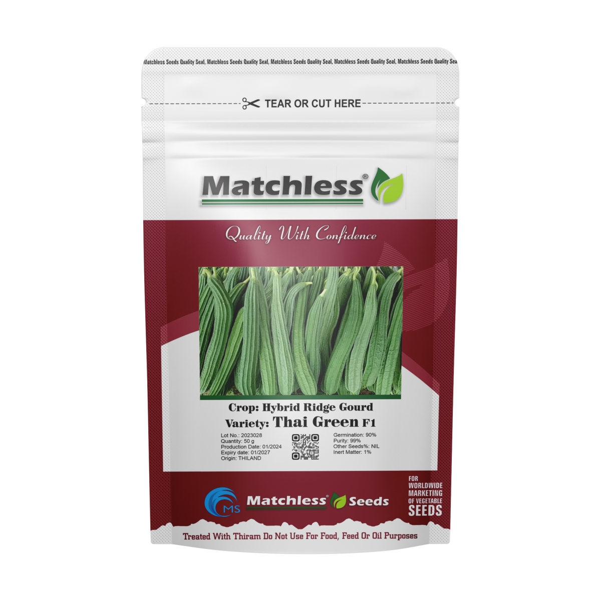 Hybrid Ridge Gourd Thai Green F1